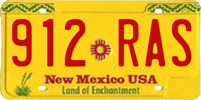 NM license plate 912RAS