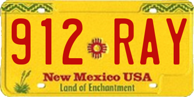 NM license plate 912RAY