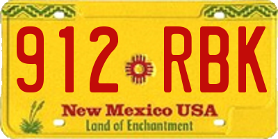 NM license plate 912RBK