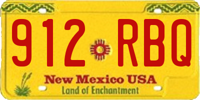 NM license plate 912RBQ