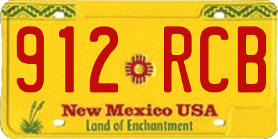 NM license plate 912RCB