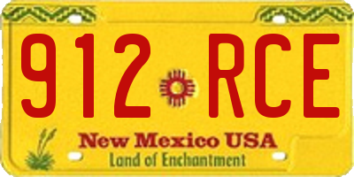 NM license plate 912RCE