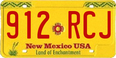NM license plate 912RCJ