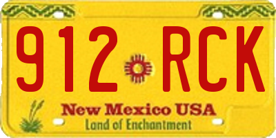 NM license plate 912RCK