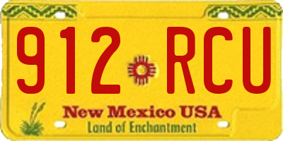 NM license plate 912RCU