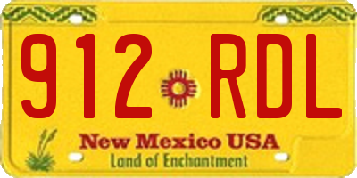 NM license plate 912RDL