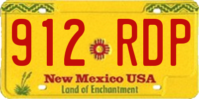NM license plate 912RDP