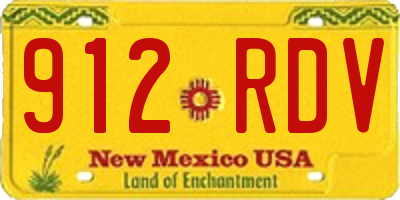 NM license plate 912RDV