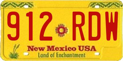 NM license plate 912RDW