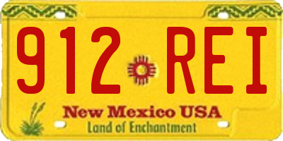 NM license plate 912REI