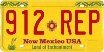 NM license plate 912REP