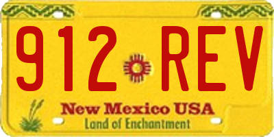 NM license plate 912REV