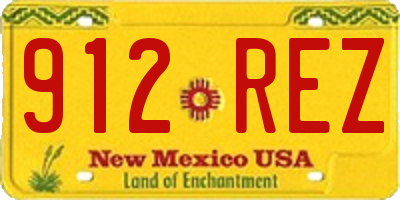NM license plate 912REZ