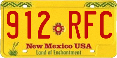 NM license plate 912RFC