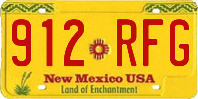 NM license plate 912RFG