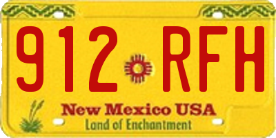NM license plate 912RFH