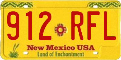 NM license plate 912RFL