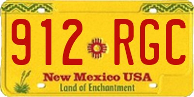 NM license plate 912RGC
