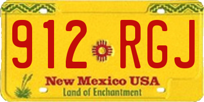 NM license plate 912RGJ