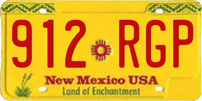 NM license plate 912RGP