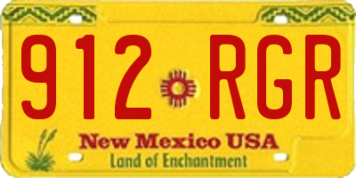 NM license plate 912RGR