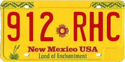 NM license plate 912RHC
