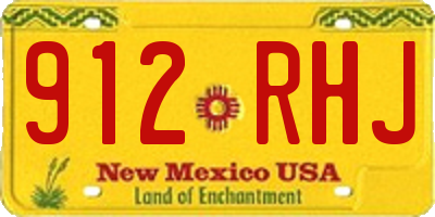 NM license plate 912RHJ