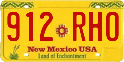 NM license plate 912RHO