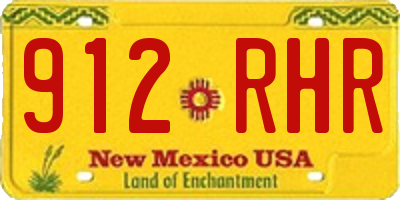 NM license plate 912RHR