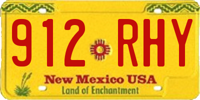 NM license plate 912RHY