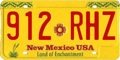 NM license plate 912RHZ