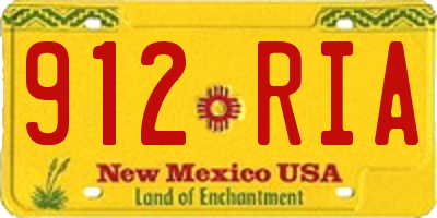 NM license plate 912RIA