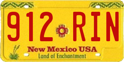 NM license plate 912RIN