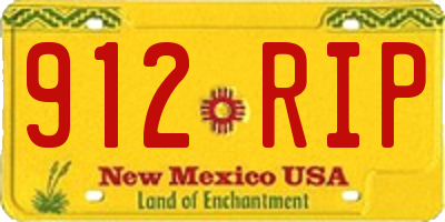NM license plate 912RIP