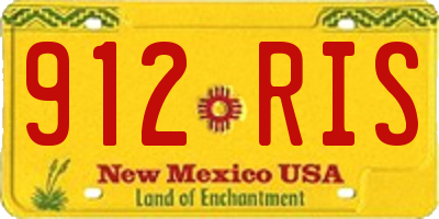 NM license plate 912RIS