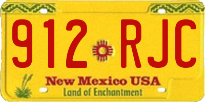 NM license plate 912RJC