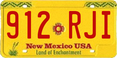 NM license plate 912RJI