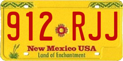 NM license plate 912RJJ