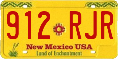 NM license plate 912RJR