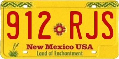 NM license plate 912RJS