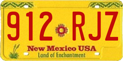 NM license plate 912RJZ