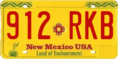 NM license plate 912RKB