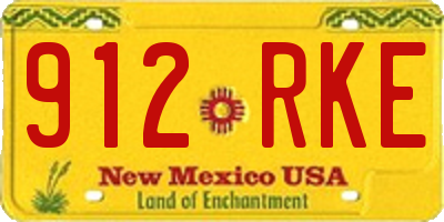NM license plate 912RKE