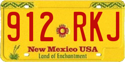 NM license plate 912RKJ