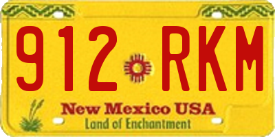 NM license plate 912RKM