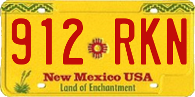 NM license plate 912RKN