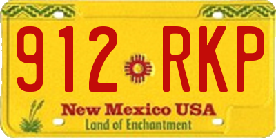 NM license plate 912RKP