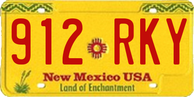 NM license plate 912RKY