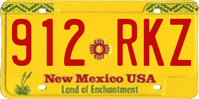 NM license plate 912RKZ