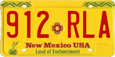 NM license plate 912RLA